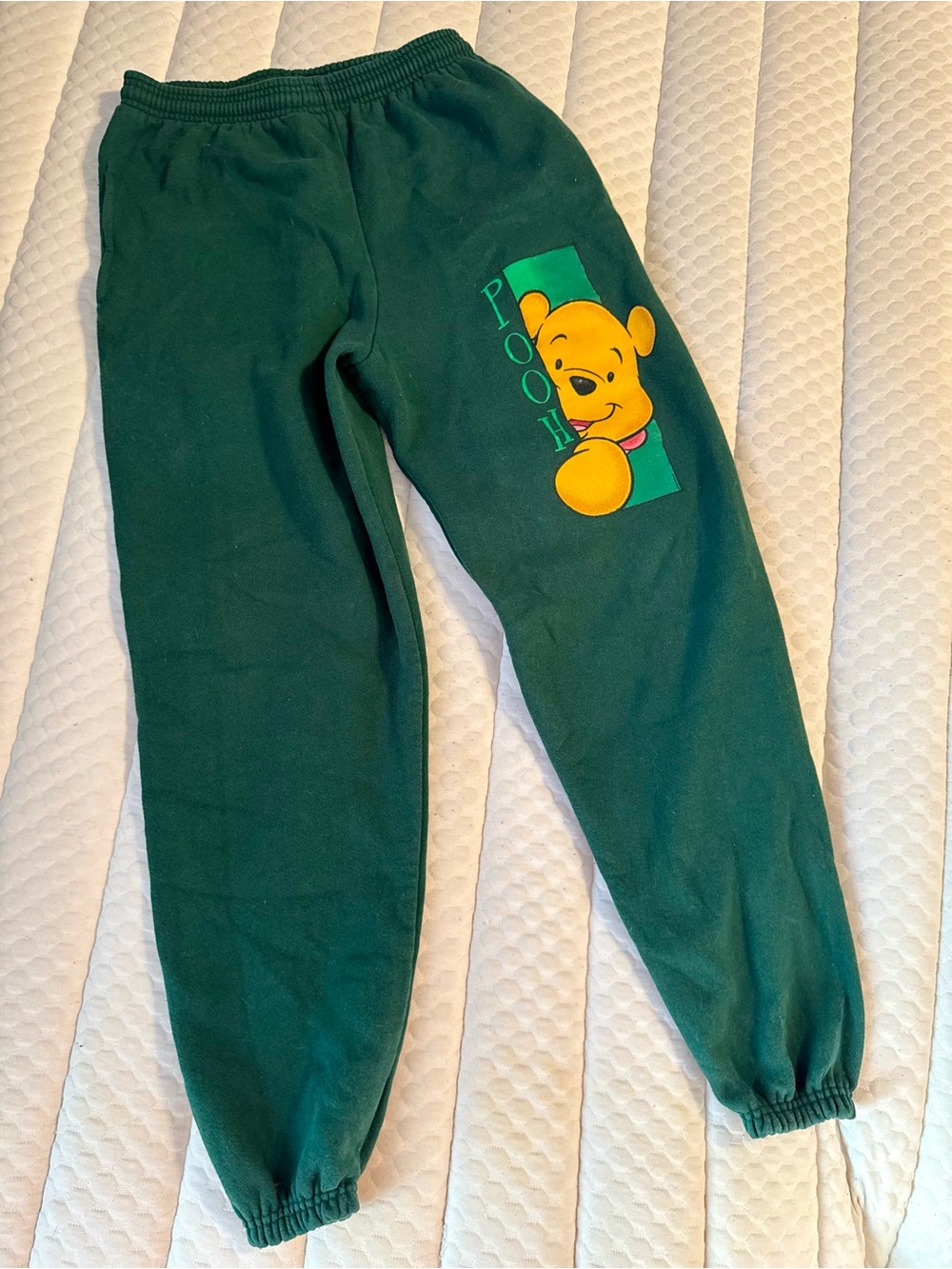 Medium Disney Pooh Dark Green Sweatpants